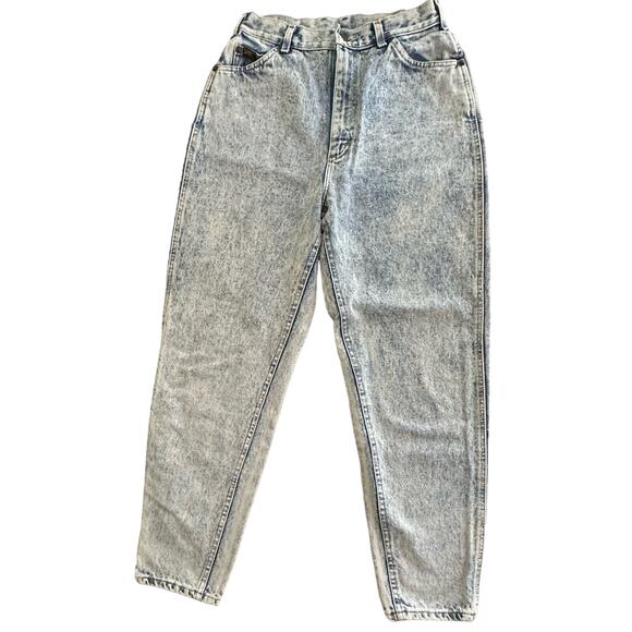 Vintage Womens Lee Jeans Size 26x28 Stonewash Tapered High Rise Rigid 80s - Picture 4 of 8